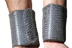 chain mail metal mesh wrist guard, bracers